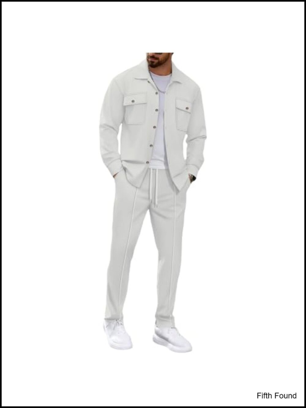Mens Sweatsuit 2 Piece Set Waffle Fabric Casual Jacket & Pants